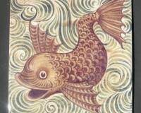 William De Morgan Arts & Crafts Fish Fireplace Tiles