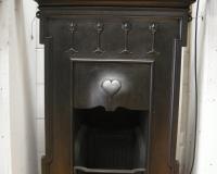  Antique Arts & Crafts / Art Nouveau Old Reclaimed Cast Iron Combination Fireplace