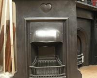 Antique Arts & Crafts Reclaimed Old Cast Iron Combination Fireplace