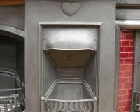 Antique Arts & Crafts / Art Nouveau Old Reclaimed Cast Iron Combination Fireplace