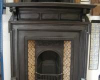 Antique Edwardian / Victorian Old reclaimed Cast iron Fireplace surround Mantel