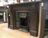 Antique Old Victorian Reclaimed Original Slate Fireplace Surround mantel