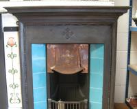 Old Antique reclaimed Edwardian Tiled Cast Iron Combination Fireplace