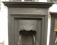 Antique Old Original Art Nouveau Reclaimed Cast Iron Combination Fireplace