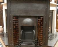 Antique Edwardian Reclaimed Original Old Tiled Cast iron Combination Fireplace