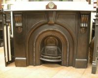 Antique Victorian Old Original Reclaimed Arched Slate Fireplace Surround mantel
