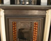 Antique Original Old Reclaimed cast Iron Fireplace Surround Mantel
