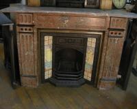 Antique Old Reclaimed Original Marble Fireplace Surround Mantel