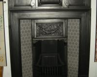 Antique Edwardian Tiled Combination Fireplace