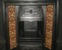 Original Antique Victorian Cast Iron Fireplace Insert