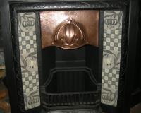 Antique Reclaimed Art Nouveau Fireplace Insert