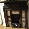 Antique Reclaimed Aesthetic Movement Cast Iron Fireplace Surround Mantel