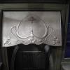 Art Nouveau Cast Iron Tiled Hobbed Fireplace Insert