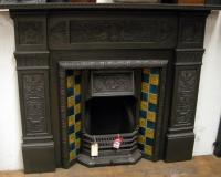 Antique Victorian Cast Iron Fireplace Surround Mantel