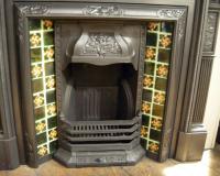 Arts Crafts Tiled Cast Iron Fireplace Insert