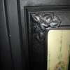 Antique Art Nouveau Tiled Cast Iron Fireplace Insert