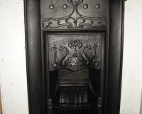 Original Cast Iron Art Nouveau Combination Fireplace