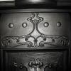 Original Cast Iron Art Nouveau Combination Fireplace