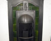 Arts & Crafts Tiled Cast Iron Combination Fireplace