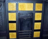 Aesthetic Movement Tiled Cast Iron Fireplace Insert
