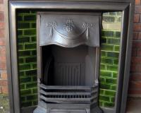 Reclaimed Tiled Cast Iron Fireplace Insert