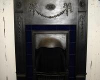 Original Edwardian Tiled Cast Iron Combination Fireplace