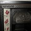 Antique Victorian Tiled Cast Iron Fireplace Insert