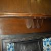 Antique Art Nouveau Oak Fire Surround