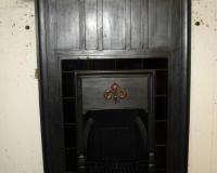 Original Tiled Edwardian Cast Iron Combination Fireplace