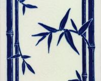 Japanesque Blue & White Bamboo Fireplace Tiles