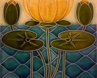 Art Nouveau Lily Fireplace Tiles