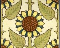 Arts & Crafts Sunflower Fireplace Tiles