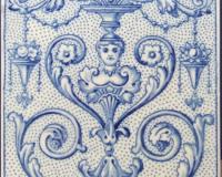 Victorian Style Blue & White Fireplace Tiles