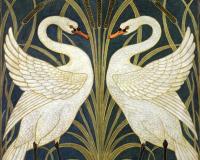 Walter Crane Swan Rush & Iris Fireplace Tiles