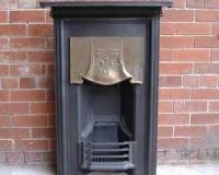Antique Art Nouveau Cast Iron Combination Fireplace