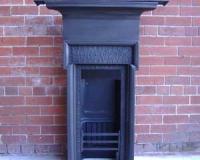 Antique Aesthetic Movement Cast Iron Combination Fireplace
