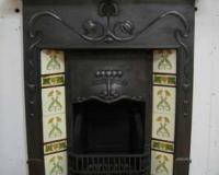 Cast iron Art Nouveau combination fireplace 
