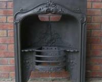 Antique Georgian Hobbed Cast Iron Fireplace Insert