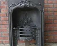 Antique Georgain Hobbed Cast Iron Fireplace Insert