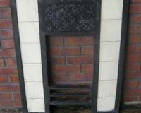 Antique Aesthetic Movement Tiled Fireplace Insert