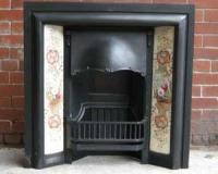 Reclaimed Edwardian Tiled Fireplace Insert