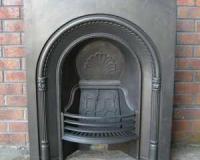 Antique Victorian Arched Cast  Iron Fireplace Insert