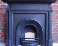 Antique Reclaimed Edwardian Original Cast Iron Fireplace Surround Mantel