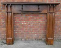 Antique Edwardian Oak Fireplace Surround