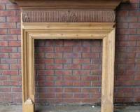 Antique Georgian Carved Pitch Pine Fire Surround