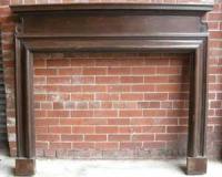 Antique Victorian Carved Oak Fireplace Surround
