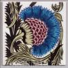 William De Morgan Arts & Crafts Sunflower Fireplace Tiles