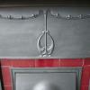 Antique Art Nouveau Cast Iron Tiled Combination Fireplace