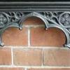 Antique Gothic Cast Iron Fireplace Insert