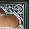 Antique Gothic Cast Iron Fireplace Insert